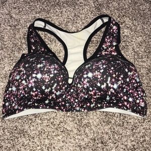 Pink Victoria secret padded sports bra